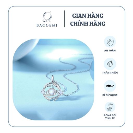 Dây chuyền bạc đính đá Cubic Zirconia cao cấp