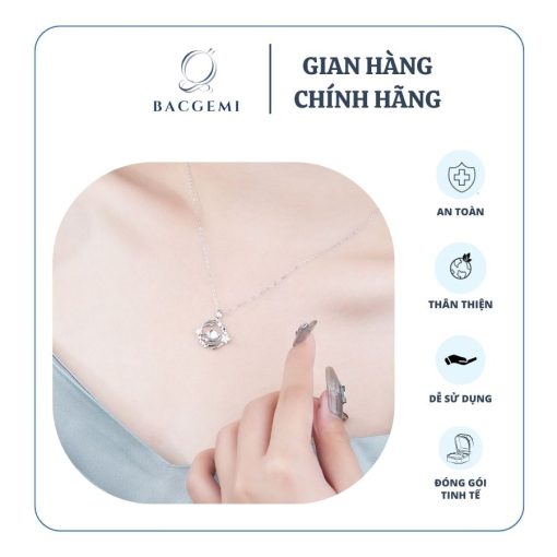 Dây chuyền bạc đính đá Cubic Zirconia cao cấp