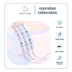 Lắc tay bạc đính đá sang trọng