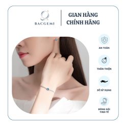 lắc tay bạc đính đá phê la bacgemi