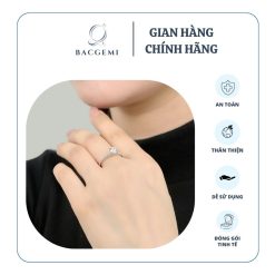 Nhẫn bạc đính đá tròn